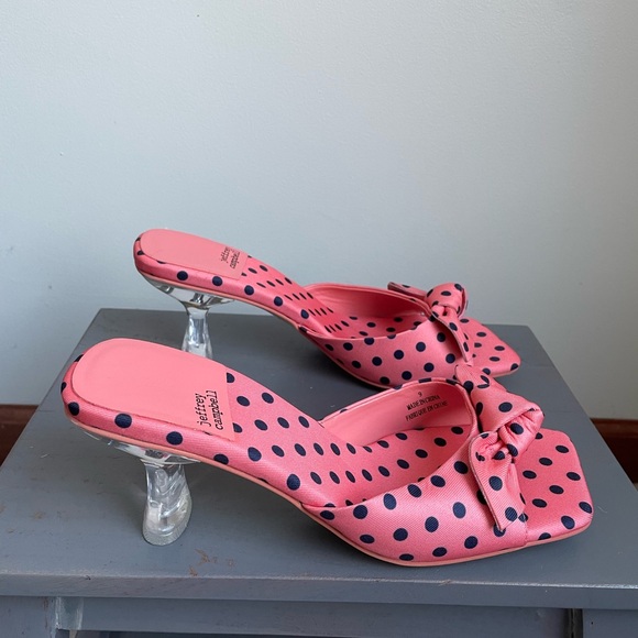 JEFFREY CAMPBELL Women Mr. Bow Polka Dot Sandals - NEW NWOB - Picture 6 of 8